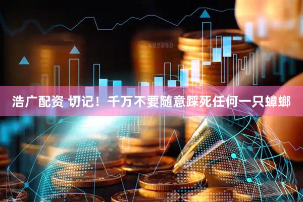 浩广配资 切记！千万不要随意踩死任何一只蟑螂