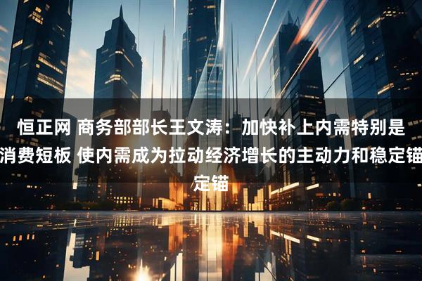 恒正网 商务部部长王文涛：加快补上内需特别是消费短板 使内需成为拉动经济增长的主动力和稳定锚