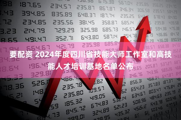 要配资 2024年度四川省技能大师工作室和高技能人才培训基地名单公布