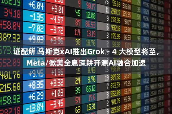 证配所 马斯克xAI推出Grok - 4 大模型将至，Meta/微美全息深耕开源AI融合加速