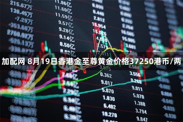 加配网 8月19日香港金至尊黄金价格37250港币/两